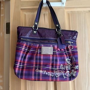 Purple Coach Poppy shoulder bag